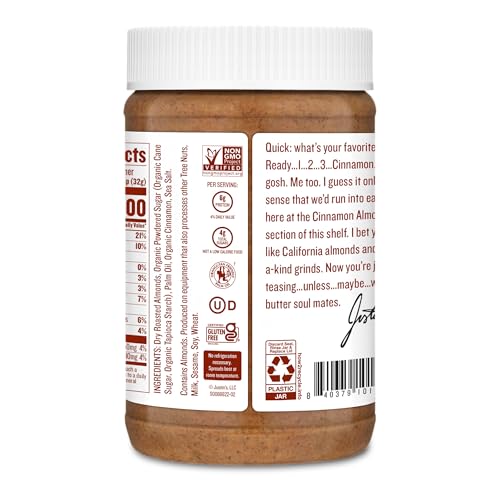 JUSTIN’S, ALMOND BUTTER CINNAMON, 16 OUNCE