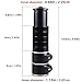 TRIWONDER Bike Stem Riser Handlebar Extender Bicycle Fork Stem for MTB BMX Mountain Bike Aluminium Alloy Head Up Adapter (Black - Extended Version)