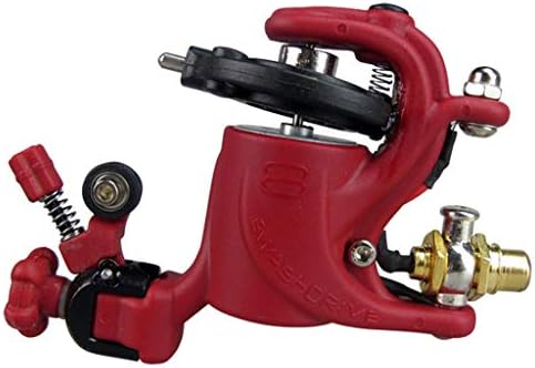 Tattoo Machine Double Interface Genuine Embroidered Dragon Tattoo Equipment Tattoo RCA + Hook Line (Color : M628-2 Red)