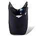 Nordic By Nature Big Insulated Extra Large Neoprene Lunch Box Tote Bag Set: Tote + Bottle Sleeve +2 Can Insulators | 13,5” | Reusable | Washable | Great for Lunchbox & Snacks | Black Metal Design