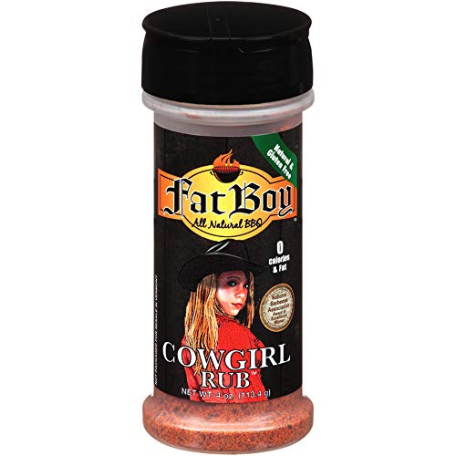 Fat Boy Natural BBQ Cowgirl Rub - Perfect for Beef, Pork, Chicken, Pulled Pork and Ribs - Clean Ingredients, Gluten Free, Keto Friendly and No MSG - 4 oz (113 g)