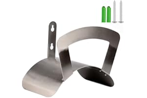Primst Garden Hose Holder Wall Mount Hose Hanger Heavy Duty Metal Hose Bracket Water Hose Storage Organizer Durable Hose Holders (Stainless Steel)