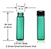 MagnaKoys® 2 Dram 1/4 oz Emerald Glass Vials w/Cap for Essential Oils & Liquids Available in Amber (Pack of 2)