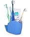 j-me Whale Toothbrush Holder for Kids - Children's Bathroom Storage Organizer for Toothpaste, Toothbrushes and More - Non Slip Bathroom Tidy