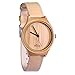 Luno Wear Tan Hana, Women's Wood Watch, Bamboo, Genuie Leather