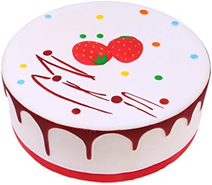 Miss Fortan Squishy Toys, Slow Rising Soft Cute Jumbo Scented Cartoon Giant Strawberry Cake Simulation Squeeze Toy, Stress Relief Decompression Gift , For Children Key Chain Strap Pendant Decoration