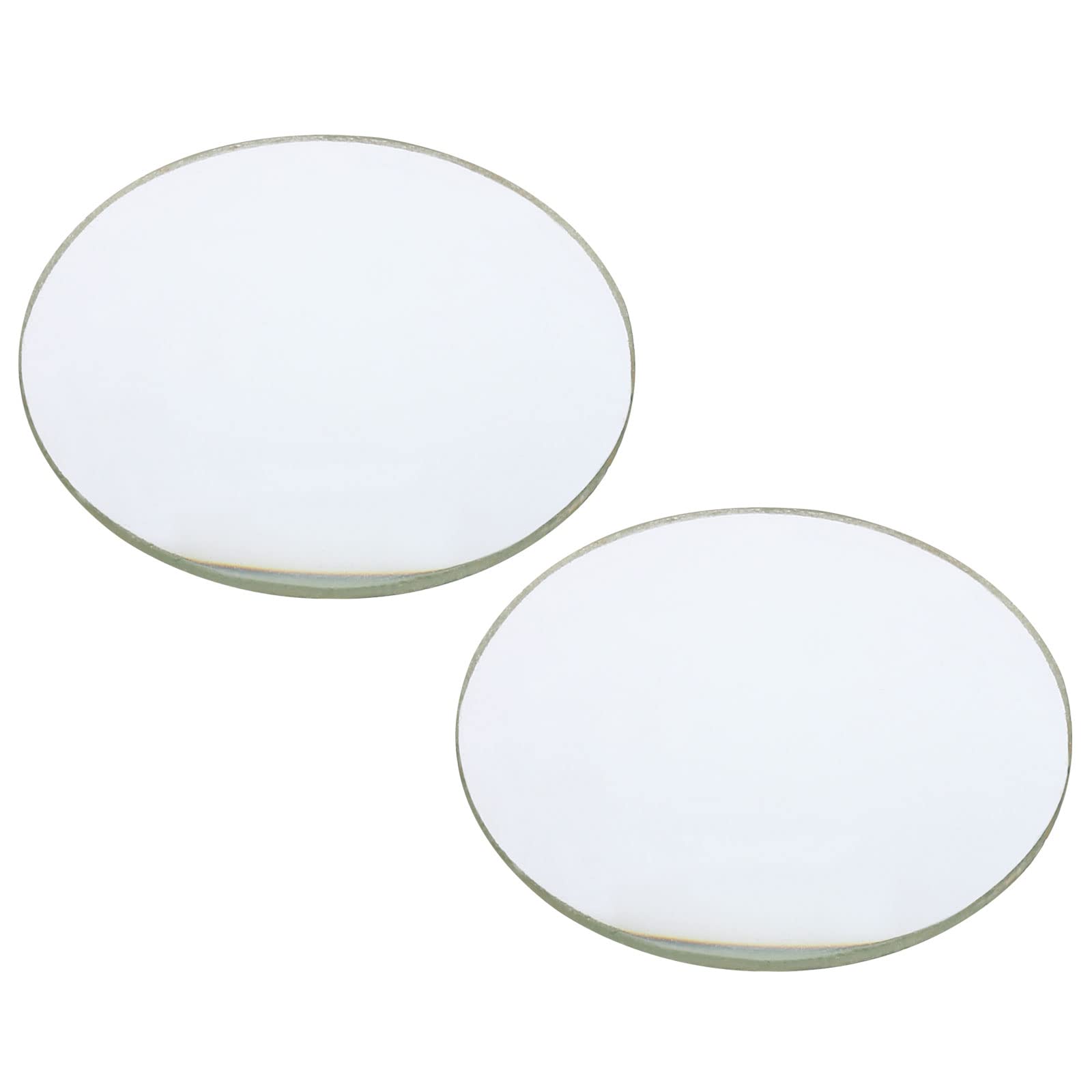 PATIKIL Focal Length Double Convex Lens, 2 Pack 40mm Diameter 6mm Height Glass Optically Polished Round Edges Lens for Physics Experiment, Clear