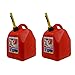 Scepter 5 Gallon EPA and CARB Ameri Can Gas Can w/Spill Proof Spout (2 Pack)