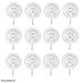 Suction Cup Hooks, Pack of 12 - Locking System - Extra Strong Vacuum Suction Power - Ideal Kitchen or Bathroom Hangers - for Towels, Bathrobes, Coats, Pans, Tools, etc. - No Drilling, Screws or Glue.