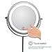 10x Magnified Lighted Makeup Mirror Touch-Sensor Dimmable Double Sided Magnifying Mirror Standing 360°Swivel Vanity Mirror Battery Operated 7