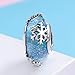 Murano Glass Beads Authentic 925 Sterling Silver Charms Core Faceted Christmas Snowflake Flower Star Glass Charms Bracelet for Women Pandora Bracelet (Blue Snowflakes Charm)
