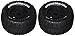 ECX FR/R TirePrmntBlk Wheel (2):1:10 2wd/4wd Ruckus