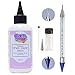 Art Glitter Glue 4 Ounce with Art Glitter Glue Fine Metal Tip and Pixiss 6-inch Jewel Picker Setter Pickup Tool - Clear Craft Glue Adhesive Set