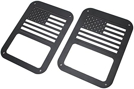 Vmotor Tail lamp Tail light Cover Trim Guards Protector for Jeep Wrangler Sport X Sahara Unlimited Rubicon 2007-2017