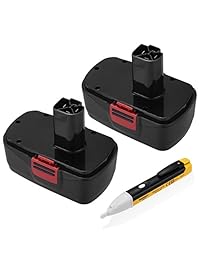 Powerextra Craftsman batería de repuesto para Craftsman C3, 130279005, 11375, 11376, 11045, 1323903, 315.115410, 315.11485, 315.114850, 315.114852, 2 Pack 3.0Ah, de 19.2 V.