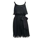 White House Black Market Womens Accordion Pleated Dress Black 0
