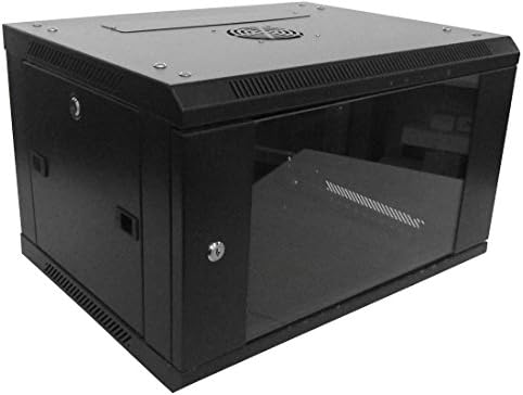 6U-High 18''-Deep 19''-Wide Wallmount Cabinet Enclosure Network Rack Locking Glass Door
