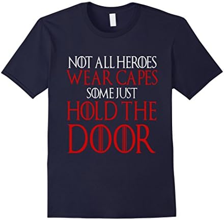 Men's Not all heroes wear capes some just hold the door tshirt GOT XL Navy