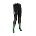 2XU Men's Elite Power Recovery Compression Tights, Black/Green, Medium