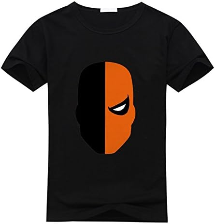 Xinta Custom Deathstroke and Arrow Men's T-shirt, Designer Cotton T-shirt Medium Black