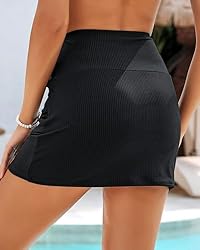 GRAPENT Black Bathing Suit Bottoms for Women Black