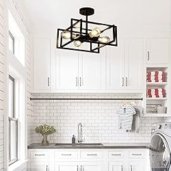 Minyuco Black Ceiling Light Fixtures - 4-Light