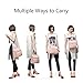 HaloVa Diaper Bag, Mini Baby Nappy Bag, Mommy Maternity Tote Bag, Fashionable Shoulders Backpack, with Thermal Insulated Bottle Pockets and Headphone Hole, Black