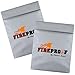 Bundle of Two Fireproof by Phoenix Guard Fire Resistant Pouch | Document Bag for Money, Passports, ID, Marriage, Bank & House Records | Flame Retardant, Waterproof Pouch (TWO-7x9, Gray)