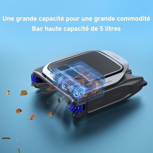 J1 Écumeur de Piscine robotisé, Technologie avancée PoolSense, Nettoyage Complet à 360°, Fonctionnement continu 24/7, Planification Intelligente de la trajectoire, Contrôle par Application