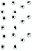 Rogue River Tactical Funny Realistic Fake Bullet Holes Auto Decal Bumper Sticker Car Truck Trailer Boat RV Window Locker Joke Gift