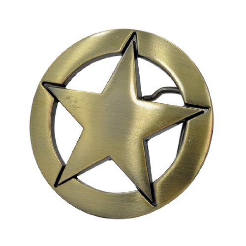 Buckle Rage Adult Unisex Deputy Ranger Star Badge Vintage Belt Buckle Bronze