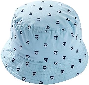 Toubaby Baby Girl Bucket Hat Toddler Baby Sun Hats Sailing Blue 0-6T (4-6years old)