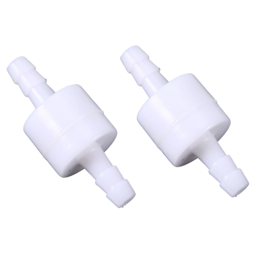 MLMLH One Way Check Valve - 2Pcs 6mm Plastic Inline Check Valves Non Return Valve Durable for Water Fuel Oil Gas Liquid Air