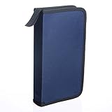 Mokingtop®New Portable 80 Disc CD VCD DVD Storage Bag Wallet Holder Case Box (Blue)