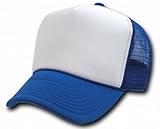 DECKY Two Tone Trucker Mesh Caps Plain Baseball Hat- Royal