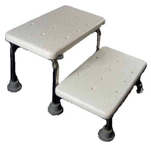 MedMobile 2-in-1 Bath Step and Bath Seat with Drainage Holes and Non-slip Robber Feet