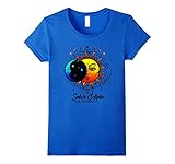Womens Total Solar Eclipse 2017, Sun and Moon Ancient Design XL Royal Blue