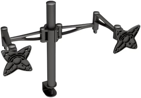 ViiRO Dual Monitor Desk Mount Bracket with Clamp Supports Screens up to 27" VESA Mount 75/100 Standard Dual LCD Monitor Arm