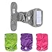 Luxja Reusable Female Dog Diapers (Pack of 4), Washable Wraps for Female Dog (X-Small, Gray+Green+Purple+Rose Red)