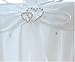 AmaJOY 2pcs Beach wedding Flower Girl Basket Ivory Flower Basket with Double Heart Rhinestone Decor