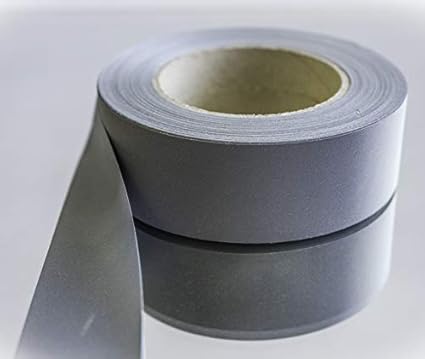 5m Reflektierendes Band / Reflektorband 30mm breit - silber - zum Aufnähen