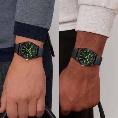 LN LENQIN Mens Watches Analog Quartz Sports Unisex 30M Waterproof Nurse Watch for Men Women Medical Professionals Military Time with Second Hand Glowing Easy to Read Dial