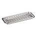 mDesign Metal 2-Piece Sink Tray Caddy for Kitchen Countertops - Removable Grid Insert for Sponges, Scrubbers, Bar Soap, Cleaning Tools - Drainage Grid with Tray - 2 Pack - Brushed Stainless Steel
