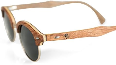 Viable Harvest Women’s Wood Sunglasses, Designer Frames with Polarized Lenses and Wooden Gift Box (Rosewood, black)