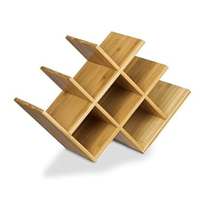 Trendy Crafts Wine Rack Holder Storage 8 Bottle Horizontal Compact Design