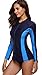 Vegatos Women Zip Front Rash Guard Long Sleeve UV Rashguard Swim Shirt Swimwear Top