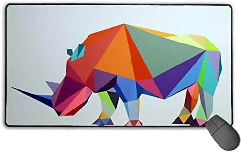 Gameiiak Low Poly Rhino Gaming Mouse Mat Extended & Extra Large Mouse Pad