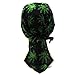 Green Marijuana Bandana Cap/Do Rag/Biker Hat