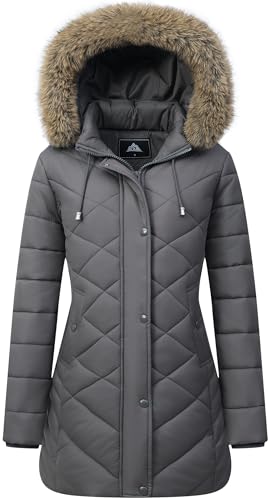 Pufflady Women's Long Warm Winter Coat Thickened