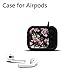 Airpods Case, LIZIMANDU Retro Silicone Earphone Protective Case for Apple Airpods 2 &1 Accessories Skin Pouch Box Protector Wireless Headphone Cover(Black Rose)thumb 3
